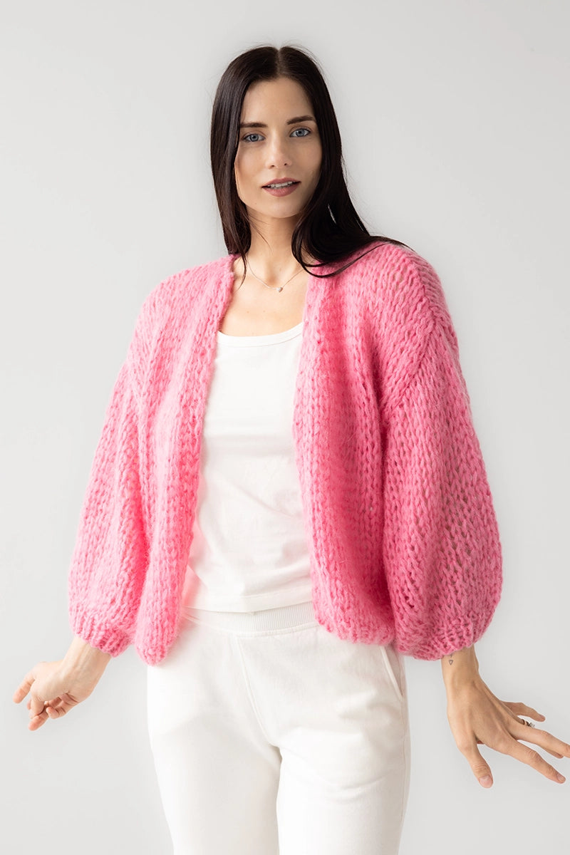 Cropped sales mohair cardigan