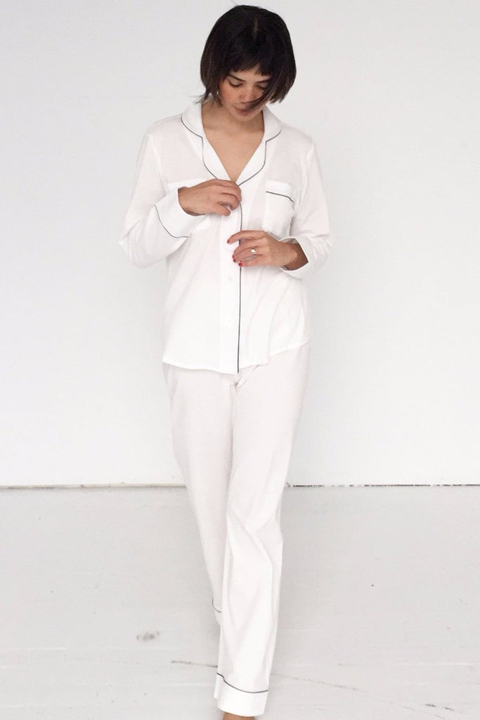 SALUA Classic Luxury Pajamas in Brushed Pima Cotton